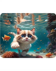 Коврик для мыши Fish Cat, игровой, 300x250x3мм, принт (CS-MPC-D15M) Cactus