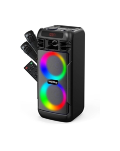 Портативная акустика SmartBuy MEGA BOOM 2, 50 Вт, FM, AUX, USB, Bluetooth, подсветка, черный (SBS-5600) Smartbuy