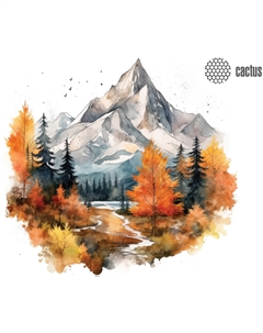 Коврик для мыши Autumn mountains, игровой, 220x180x2мм, принт (CS-MP-P10XS) Cactus