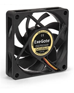 Вентилятор ExtraPower EP07025S3P, 70 мм, 4800rpm, 46 дБ, 3-pin, 1шт, черный (EX297182RUS) Exegate