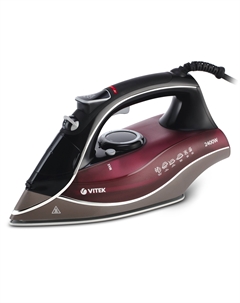 Утюг Vitek VT-1240 2.4 кВт, длина шнура 2.1 м, бордовый (VT-1240)