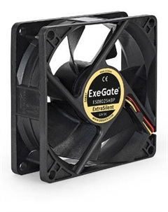 Вентилятор EX08020B3P-24, 80 мм, 4000rpm, 41 дБ, 3-pin, 1шт, черный (EX297082RUS) Exegate