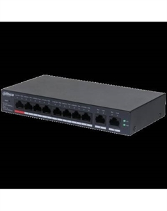 Коммутатор CS4010-8GT-110, управляемый, кол-во портов: 8x1 Гбит/с, кол-во SFP/uplink: RJ-45 2x1 Гбит/с, установка в стойку, PoE: 8x90 Вт (макс. 110 Вт) (DH-CS4010-8GT-110) Dahua