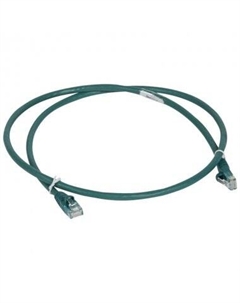 Патч-корд UTP кат.6, 1 м, RJ45-RJ45, зеленый, CCA, LSZH, (051858) Legrand