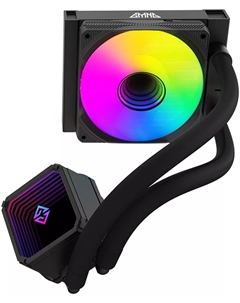 Жидкостное охлаждение GG-LC120ARGB1 для Socket 115x/2066/2011/2011-3/1356/1366/1200/AM5/AM4/AM3/AM3+/FM1/AM2+/FM2/FM2+, 180 Вт, 1x120 мм, ARGB, черный (GG-LC120ARGB1-BK) Gmng