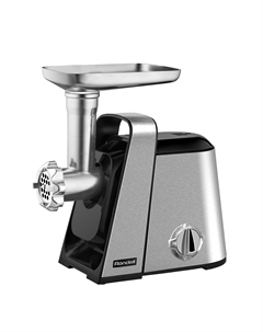Электрическая мясорубка Rondell RDE-1454, 2 кВт, 3 кг/мин, стальной/черный