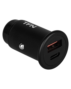 Автомобильное зарядное устройство TFN RAPID, USB, 1xUSB Type C, 3А, 20 Вт, QC, PD, черный (TFN-CCRPD18W03) Tfn