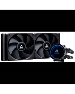 Жидкостное охлаждение Iceberg 240 DARK для Socket 115x/1200/1700/1851/AM5/AM4/AM3/AM3+/FM1/AM2+/FM2/FM2+, 300 Вт, 2x120 мм, черный (CLC-240-BLK) Chieftec