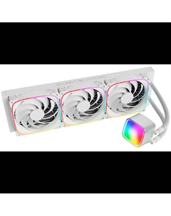 Жидкостное охлаждение Eskimo Pro 420 White для Socket 115x/2066/2011/2011-3/1200/1700/1851/AM5/AM4/AM3/AM3+/FM1, 3x140 мм, ARGB, белый (1C253W0421000) Geometric future