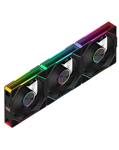 Комплект вентиляторов PF-U12BS-R / Reverse Blade, 120 мм, 2200rpm, 29.6 дБ, 4-pin, 3шт, черный, RGB подсветка (PF_U12BS_R_ЗP) Pentawave