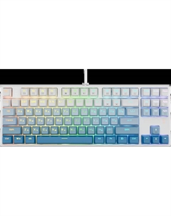 Клавиатура проводная Cass, механическая, OUTEMU+BROWN, подсветка, USB, белый/синий (71485) Redragon