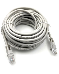 Патч-корд UTP кат.5e, 10 м, RJ45-RJ45, серый, CCA, LSZH, UTP-5E-10M-G-LSZH (UTP-5E-10M-G-LSZH) Buro