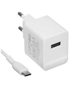 Сетевое зарядное устройство Borofone Erudite BAS11A 10.5 Вт, USB, EU, белый (6941991104664), кабель USB Type A/USB Type C