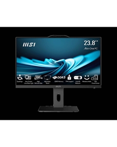 Моноблок MSI Pro AP242P 14M 23.8" 1920x1080, Intel Core i3-14100 3.5 ГГц, 8Gb RAM, 256Gb SSD, WiFi, BT, Cam, без ОС, черный, клавиатура, мышь (9S6-AE0621-851) Msi
