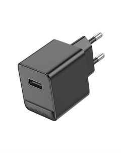 Сетевое зарядное устройство Borofone Erudite BAS11A 10.5 Вт, USB, EU, черный (6941991104596)