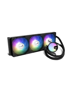 Жидкостное охлаждение A360 для Socket 115x/2066/2011/2011-3/1200/1700/1851/AM5/AM4, 280 Вт, 3x120 мм, ARGB, черный (VK_A360-ARGB-BK) Valkyrie