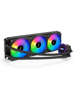 Жидкостное охлаждение BlackWater-360.PWM.RGB для Socket 115x/2066/2011/2011-3/1356/1366/1200/1700/1851/AM5/AM4/AM3/AM3+/FM1/AM2+/FM2/FM2+, 280 Вт, 3x120 мм, RGB LED, черный (EX297325RUS) Exegate