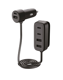 Автомобильное зарядное устройство TTEC SmartCharger, 3xUSB, 3xUSB Type C, 90 Вт, QC, PD, черный (2CKP06S) Ttec