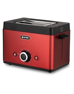 Тостер VITEK Verde VT-7164 750 Вт, подогрев, размораживание, красный/черный (VT-7164) Vitek