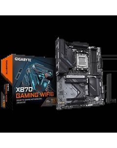 Материнская плата X870 GAMING WIFI6, AM5, AMD X870, 4xDDR5 DIMM, 3PCI-Ex16, 4SATA3, 7.1-ch, 2.5GLAN, 6 USB 3.2, 3 USB Type-C, HDMI, Type-C DP, ATX, Retail Gigabyte