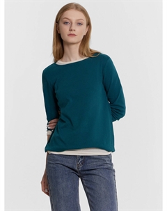 Полуприлегающий темно-зеленый джемпер с укороченными рукавами Mark formelle