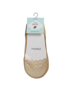 Кружевные следки, цвет: бежевый, форма 7 Twinkle