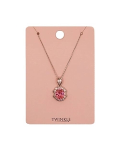 Подвеска с цепочкой Pink Stone Twinkle