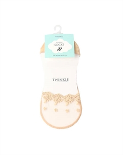 Кружевные следки, цвет: бежевый, форма 3 Twinkle