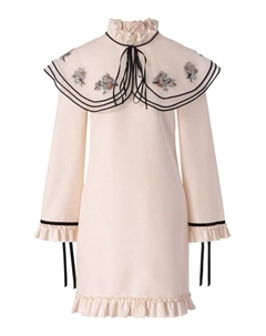 Платье из шерсти и шелка Valentino