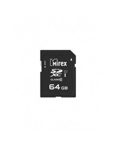 Карта памяти SD 64GB SDXC Class 10 UHS-I (13611-SD10CD64) Mirex