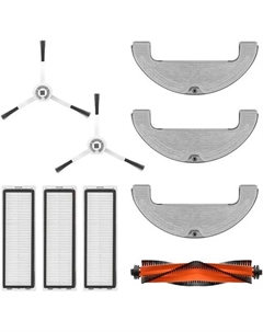 Комплект аксессуаров Dreame RAK7 для робота-пылесоса Dreame D10 Plus (основная щетка - 1 шт., боковая щетка - 2 шт., фильтр - 3 шт., сменная салфетка