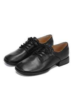 Черные полуботинки из гладкой кожи Respect