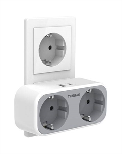 Сетевой фильтр TESSAN TS-WS02DE00, серый Tessan