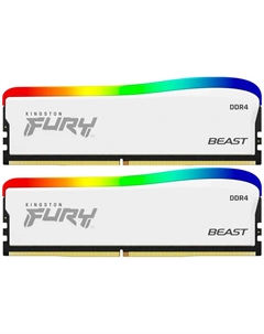Оперативная память Kingston DDR4 32Gb (2x16Gb) 3600MHz Fury Beast RGB White (KF436C18BWAK2/32) KIT