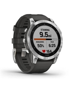 Смарт-часы Garmin Fenix 7, 1.3", серебристый/серый (010-02540-01)