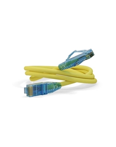 Патч-корд UTP кат.6 1м, RJ45-RJ45, желтый, LSZH, (PC-LPM-UTP-RJ45-RJ45-C6-1M-LSZH-YL) Hyperline