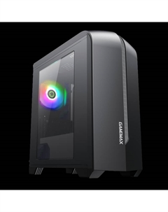 Корпус Centauri Black Gray, mATX, Midi-Tower, USB 3.0, RGB подсветка, черный/серый, без БП (Centauri Black Gray) Gamemax