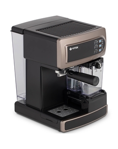 Кофеварка рожковая VITEK VT-1517 BN, 1.24 кВт, кофе молотый, 1.65 л, капучинатор, коричневый (VT-1517BN) Vitek