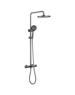 Душевая система Abber Thermostat с верхним душем с лейкой с термостатом никель (AF8516NG)