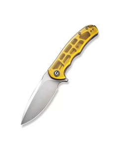 Складной нож Praxis, сталь 9Cr18MoV, рукоять термопластик, желтый Civivi