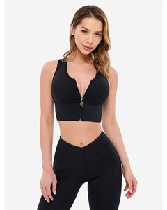 Спортивный топ Top Go Zip "Black", Черный Bona fide