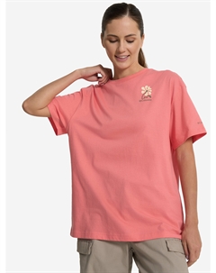 Футболка женская оверсайз Rolling Bend Graphic Oversized Tee, Розовый Columbia