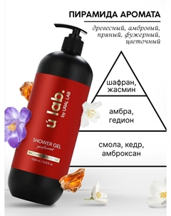 Гель для душа женский, парфюмированный baccarat rouge, 1000 мл, ulab Ural lab