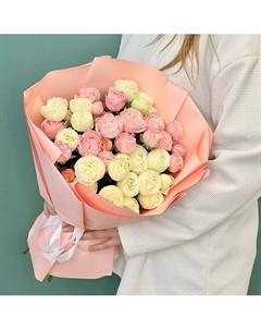 «Мадам Вайт» букет из пионовидных кустовых Jules flower atelier