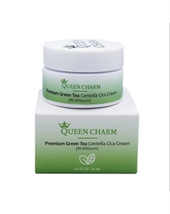 Крем для лица увлажняющий с зелёным чаем и центеллой азиатской 8% 30 Queen charm