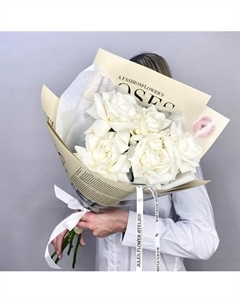«Манхэттен» букет из белых французских роз Плайя бланка Jules flower atelier