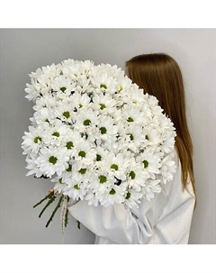 «Smile» букет из ромашковых хризантем Jules flower atelier