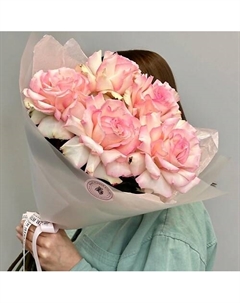 «Марсель» букет из розовых французских роз Эсперанс Jules flower atelier