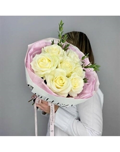 «Свидание в Париже» букет роз с эвкалиптом Jules flower atelier