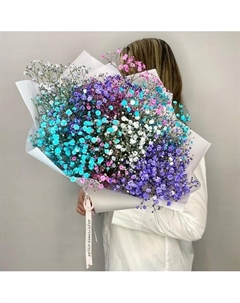 Букет радужная гипсофила Jules flower atelier